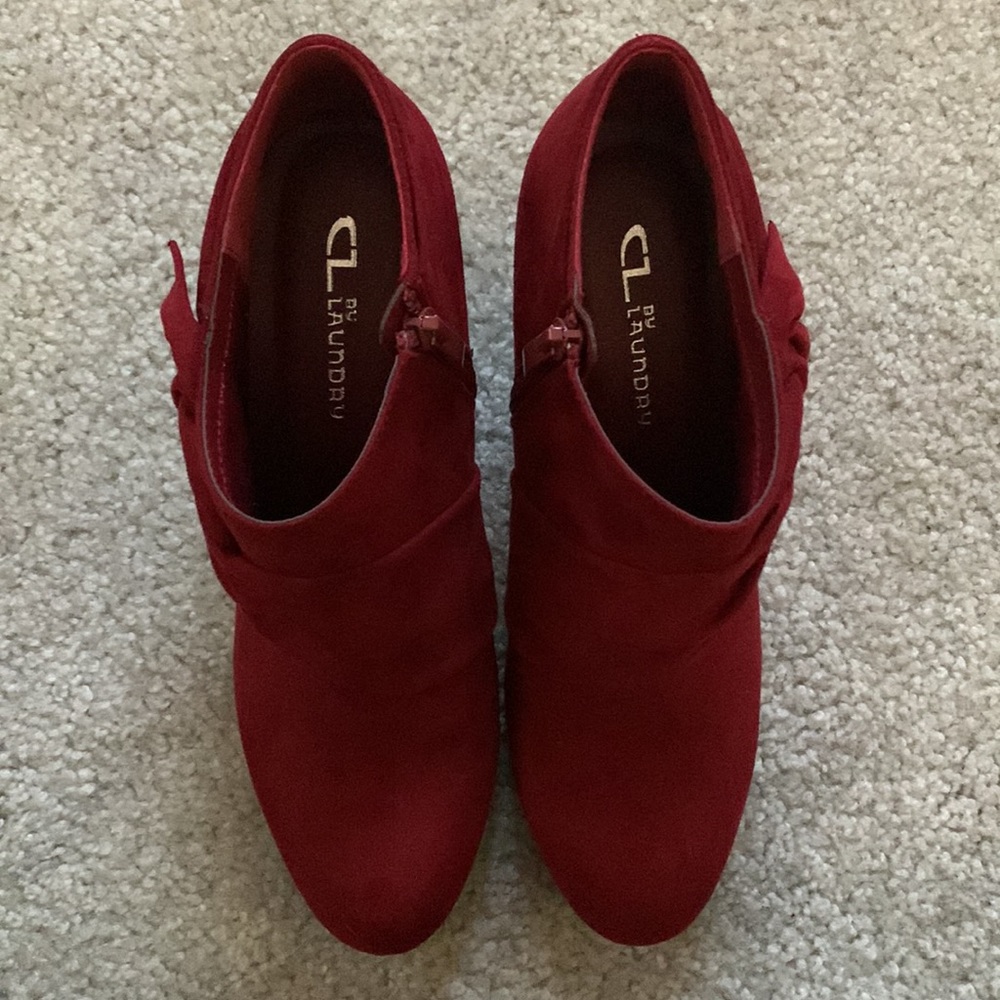 Red Wedge Booties - Picture 5 of 5